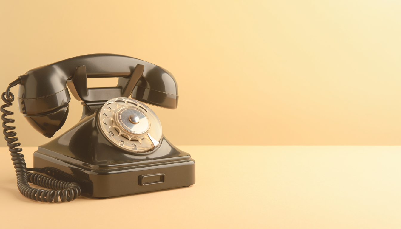 A classic telephone — just pick up and call